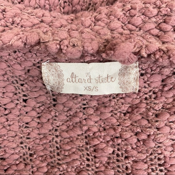 Altar’d State Dusty Pink Textured Open Sweater Cardigan - Picture 4 of 6